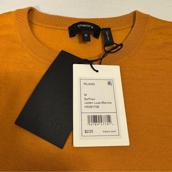 Theory Saffron M NWT Riland Sweater 3580 - Picture 8 of 9